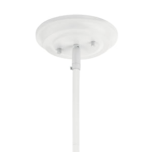 Cade 6" One Light Pendant, White