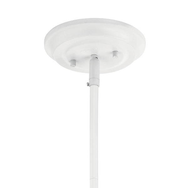 Cade 6" One Light Semi Flush, White