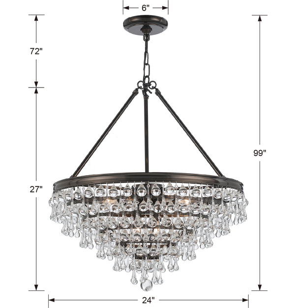 Bauble 25'' Eight Light Chandelier, Bronze - Alternate Product Image 3.jpg