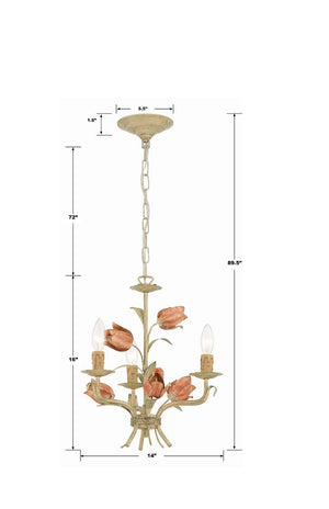 Rockwell 14'' Three Light Mini Chandelier, Sage Rose Alt 4.jpg