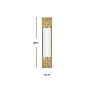 Baylor 24" Medium LED Vanity, Heritage Brass