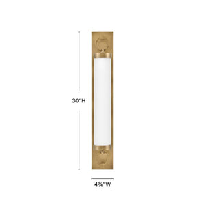 Baylor 30" Large LED Vanity, Heritage Brass