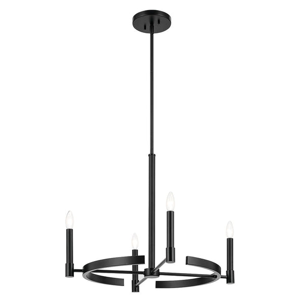 Durango 26" Four Lights Chandelier, Black