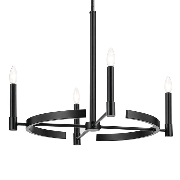 Durango 26" Four Lights Chandelier, Black