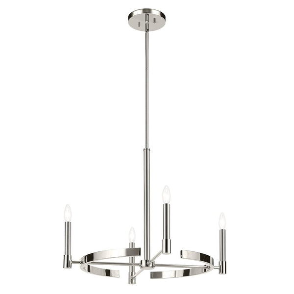 Durango 26" Four Lights Chandelier, Polished Nickel