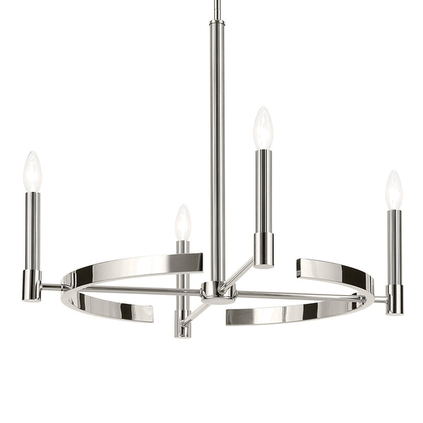 Durango 26" Four Lights Chandelier, Polished Nickel
