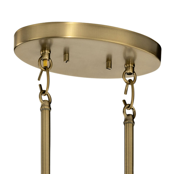Durango 21" Eight Lights Chandelier, Brushed Natural Brass
