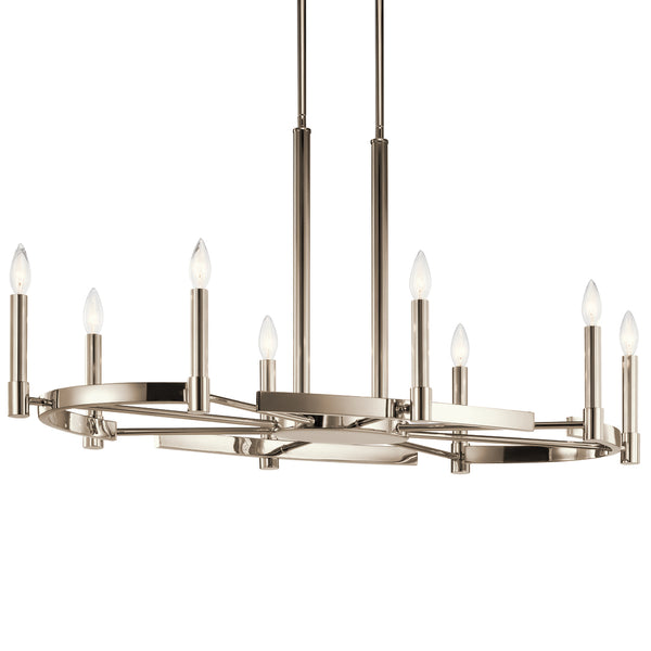 Durango 21" Eight Lights Chandelier, Polished Nickel