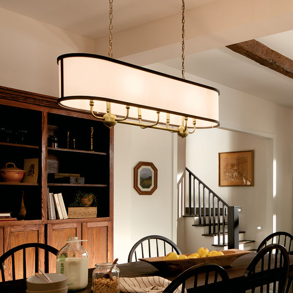 Arden 13" Eight Lights Mid. Chandeliers, Natural Brass