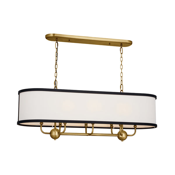 Arden 13" Eight Lights Mid. Chandeliers, Natural Brass
