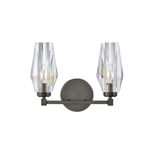 Tides 14" Two Lights Small Vanity, Black Oxide
