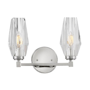 Tides 14" Two Lights Small Vanity, Polished Nickel