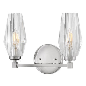 Tides 14" Two Lights Small Vanity, Polished Nickel