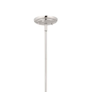 Mariella 32" Six Lights Chandelier, Polished Nickel / Fabric Bell Shade