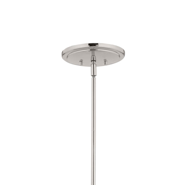 Mariella 43" Eight Lights Chandelier, Polished Nickel / Fabric Bell Shade