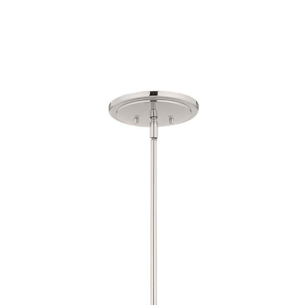 Mariella 43" Twelve Lights Chandelier, Polished Nickel / Fabric Bell Shade
