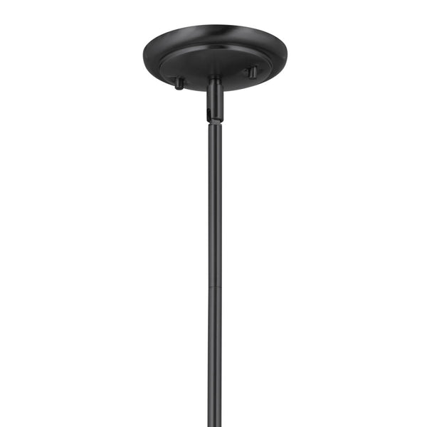 Mariella 25" Four Lights Chandelier, Black / Fabric Bell Shade