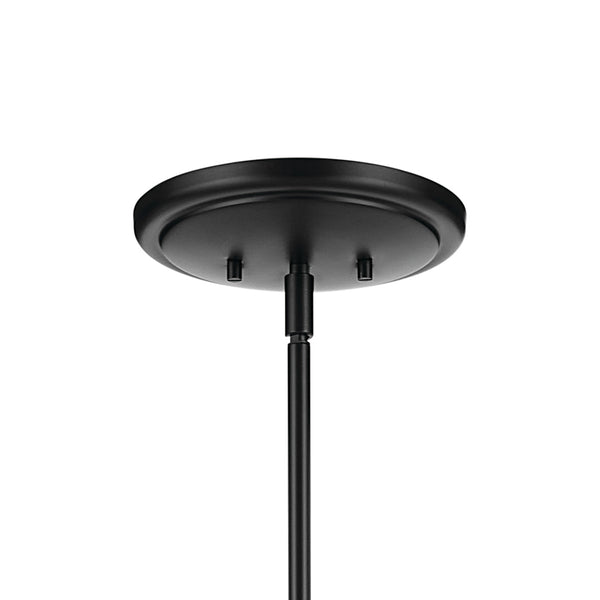 Mariella 52" Eight Lights Chandelier, White Linen Shade / Black