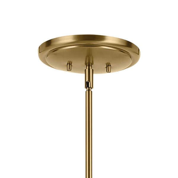 Mariella 52" Eight Lights Chandelier, White Linen Shade / Brushed Natural Brass