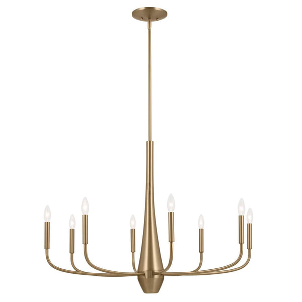 Sega 36" 8 Light Chandelier, Champagne Bronze