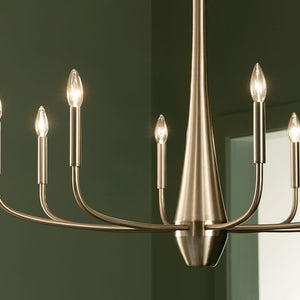 Nerra 36" Eight Lights Chandelier, Champagne Bronze