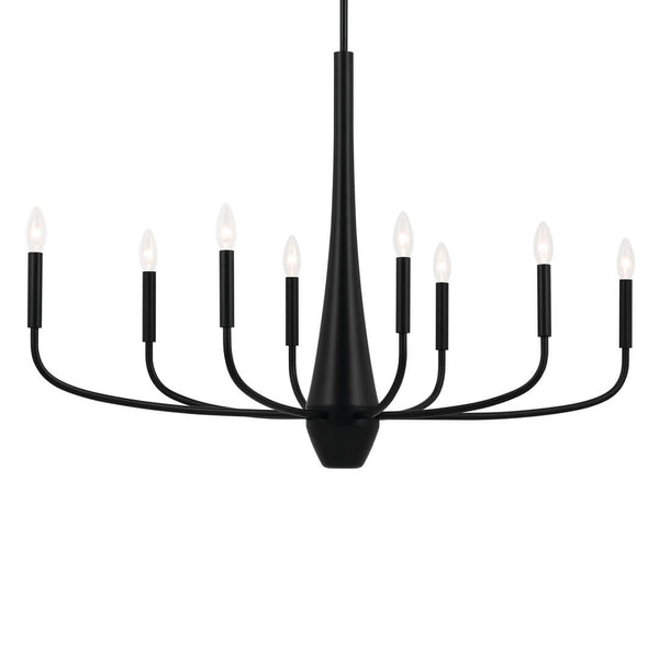 Nerra 18" Eight Lights Chandelier, Black