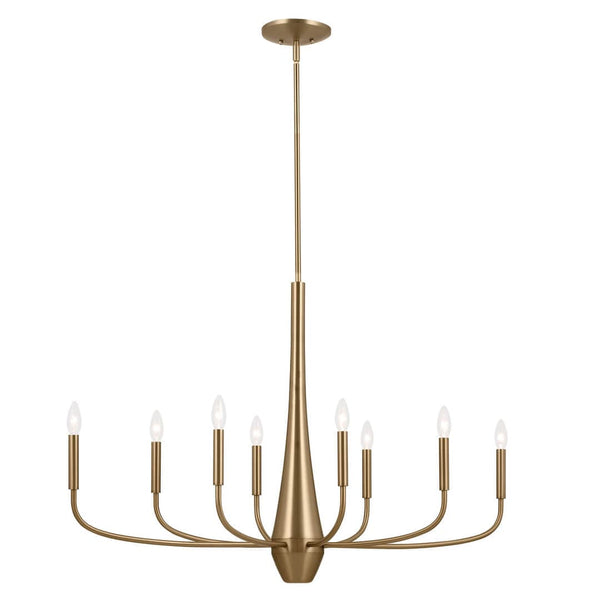 Sega 41" 8 Light Oval Chandelier, Champagne Bronze