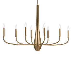 Nerra 18" Eight Lights Chandelier, Champagne Bronze