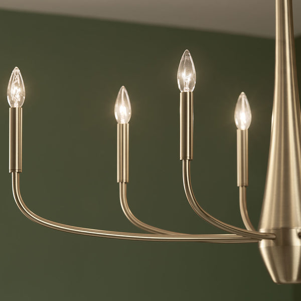 Nerra 18" Eight Lights Chandelier, Champagne Bronze