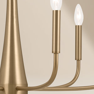 Nerra 18" Eight Lights Chandelier, Champagne Bronze