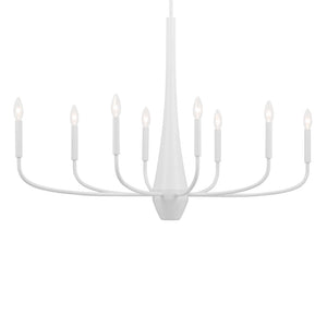 Nerra 18" Eight Lights Chandelier, White