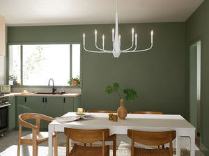 Nerra 18" Eight Lights Chandelier, White