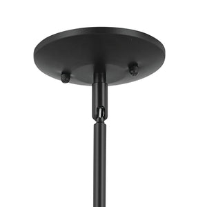 Nerra 7" One Light Pendant, Satin Etched Cased Opal Glass / Black