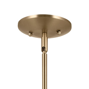 Nerra 7" One Light Pendant, Satin Etched Cased Opal Glass / Champagne Bronze