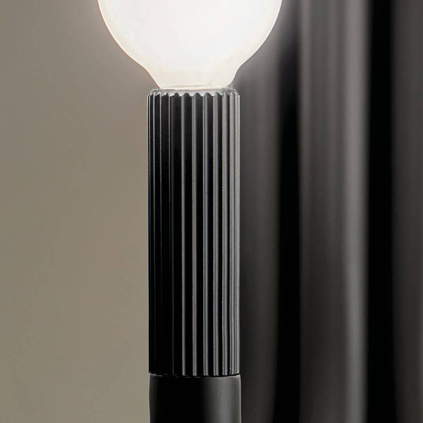 Bruno 29" Eight Lights Mid. Chandeliers, Black