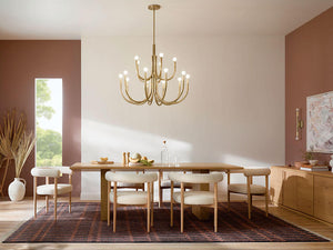 Bruno 40" Fifteen Lights Chandelier, Champagne Bronze