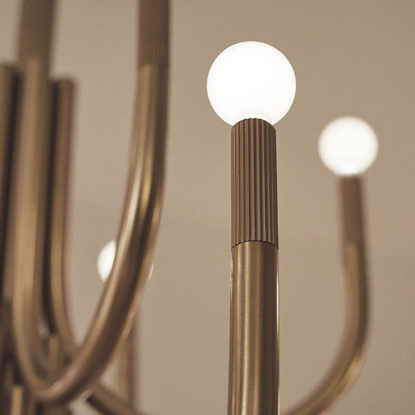 Bruno 40" Fifteen Lights Chandelier, Champagne Bronze