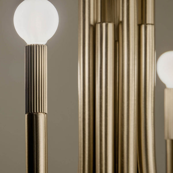 Bruno 21" Eight Lights Mid. Chandeliers, Champagne Bronze
