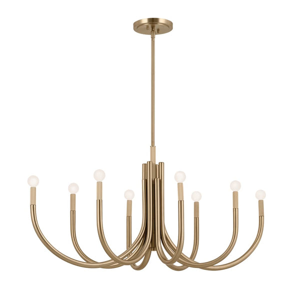 Bruno 46" 8 Light Oval Chandelier, Champagne Bronze
