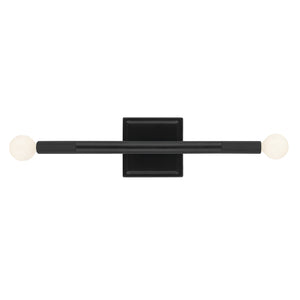 Bruno 5" Two Lights Wall Sconce, Black
