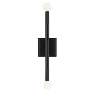 Bruno 5" Two Lights Wall Sconce, Black