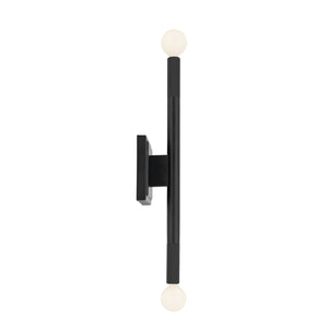 Bruno 5" Two Lights Wall Sconce, Black