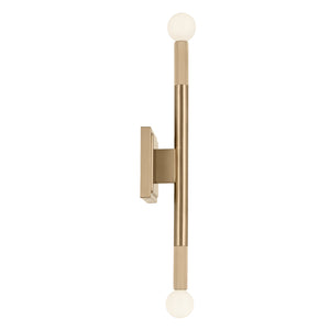 Bruno 5" Two Lights Wall Sconce, Champagne Bronze