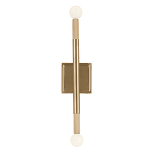 Bruno 5" Two Lights Wall Sconce, Champagne Bronze