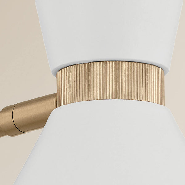 Jester 9" Two Lights Wall Sconce, Champagne Bronze / White