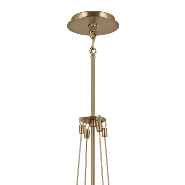 Ansel 18" One Light Pendant, Opal Glass / Champagne Bronze