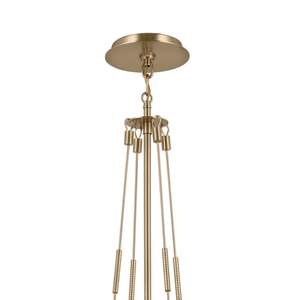 Ansel 18" One Light Pendant, Opal Glass / Champagne Bronze