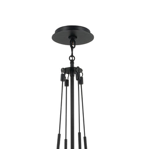 Ansel 10" One Light Pendant, Opal Glass / Black