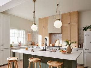 Ansel 10" One Light Pendant, Opal Glass / Champagne Bronze