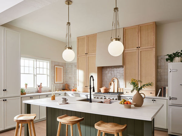 Ansel 10" One Light Pendant, Opal Glass / Champagne Bronze